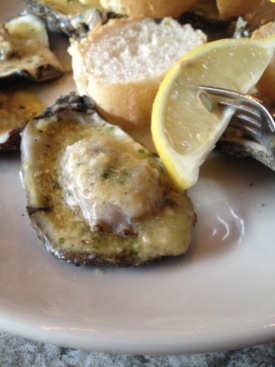 Char broiled oysters at Desire Oyster Bar.
